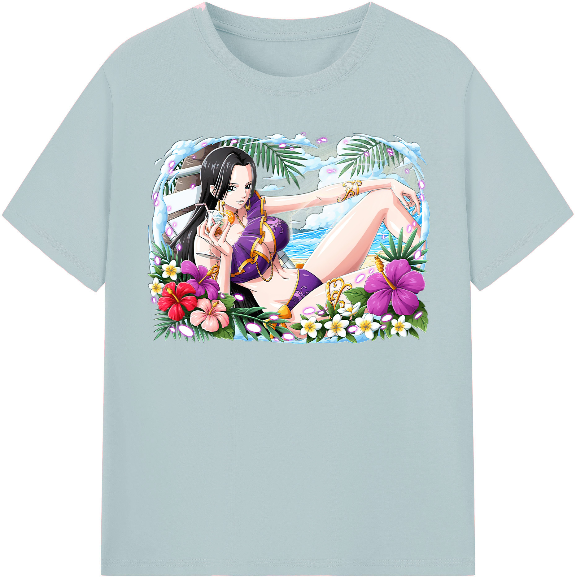 （画像用） ワンピース ボア・ハンコック ONE PIECE Boa·Hancock 綿100％半袖Tシャツ（フロントプリント）